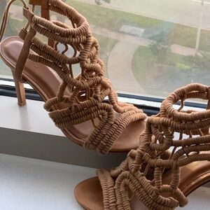 Joie Macrame Tie-back Heels Sz 36